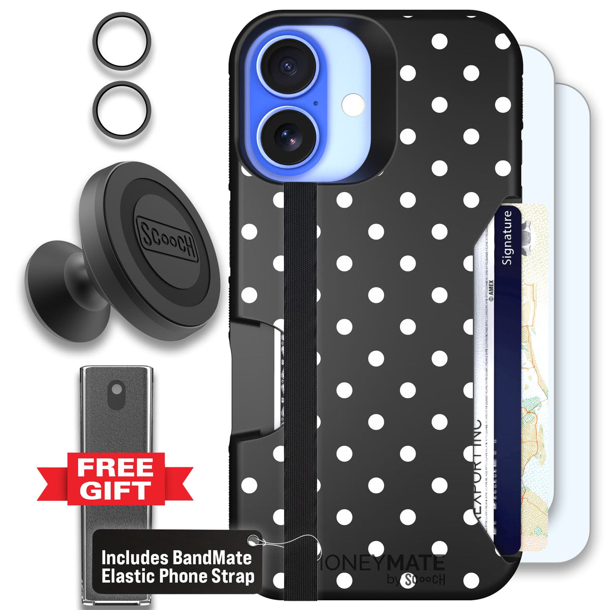 Moneymate - iPhone 16 - Polka Dots - Defender Bundle