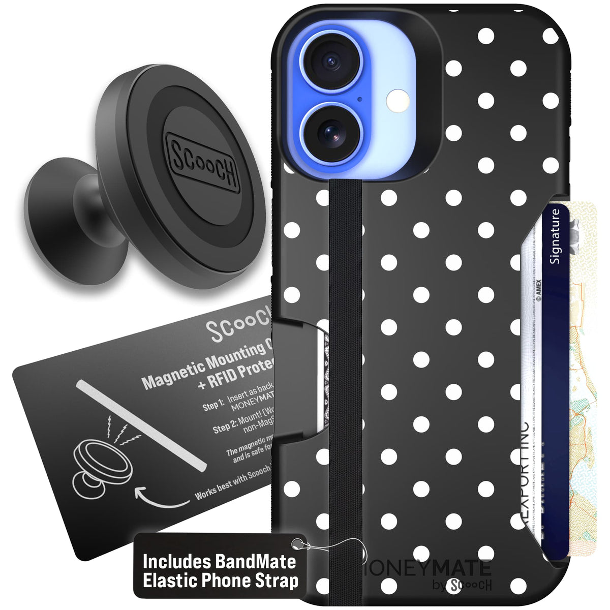 Moneymate - iPhone 16 - Polka Dots - Starter Bundle