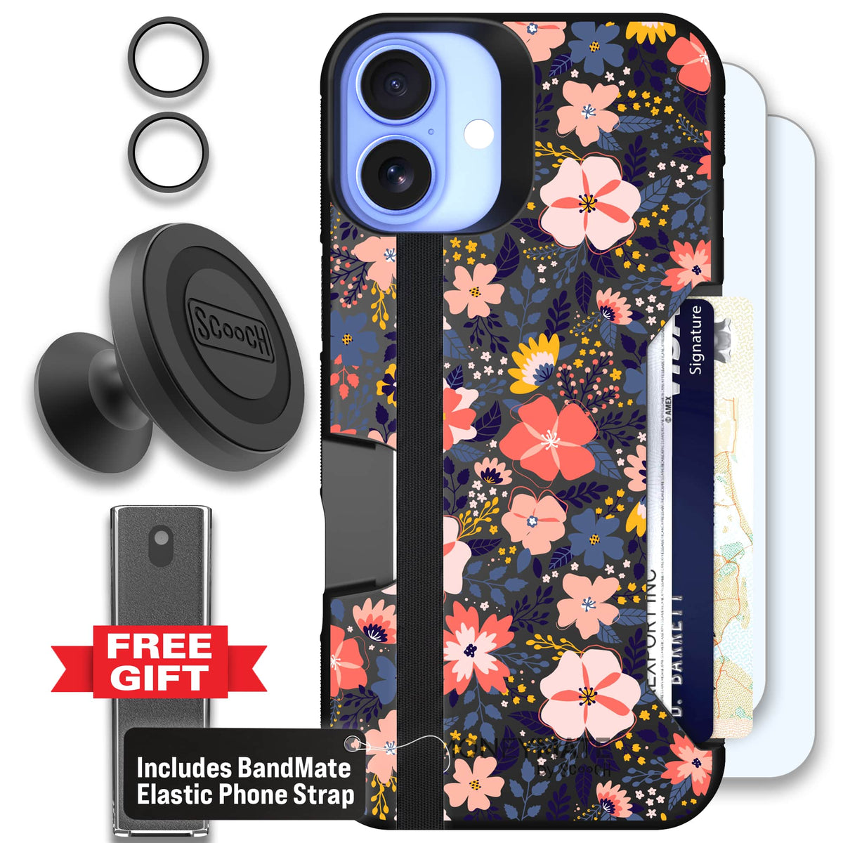 Moneymate - iPhone 16 Plus - Wildflowers - Defender Bundle