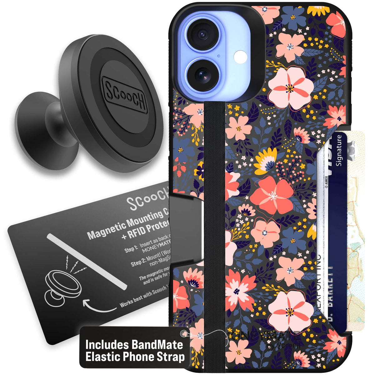 Moneymate - iPhone 16 Plus - Wildflowers - Starter Bundle