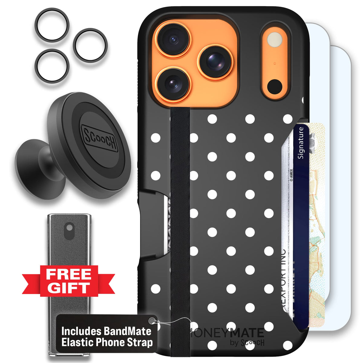 Moneymate - iPhone 17 Pro - Polka Dots - Defender Bundle