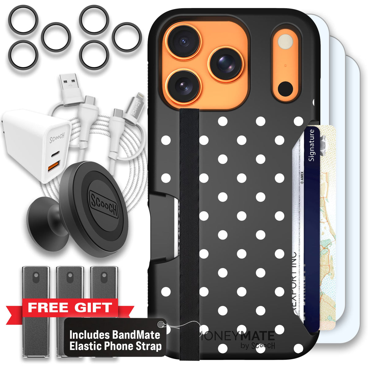 Moneymate - iPhone 17 Pro - Polka Dots - Ultimate Bundle