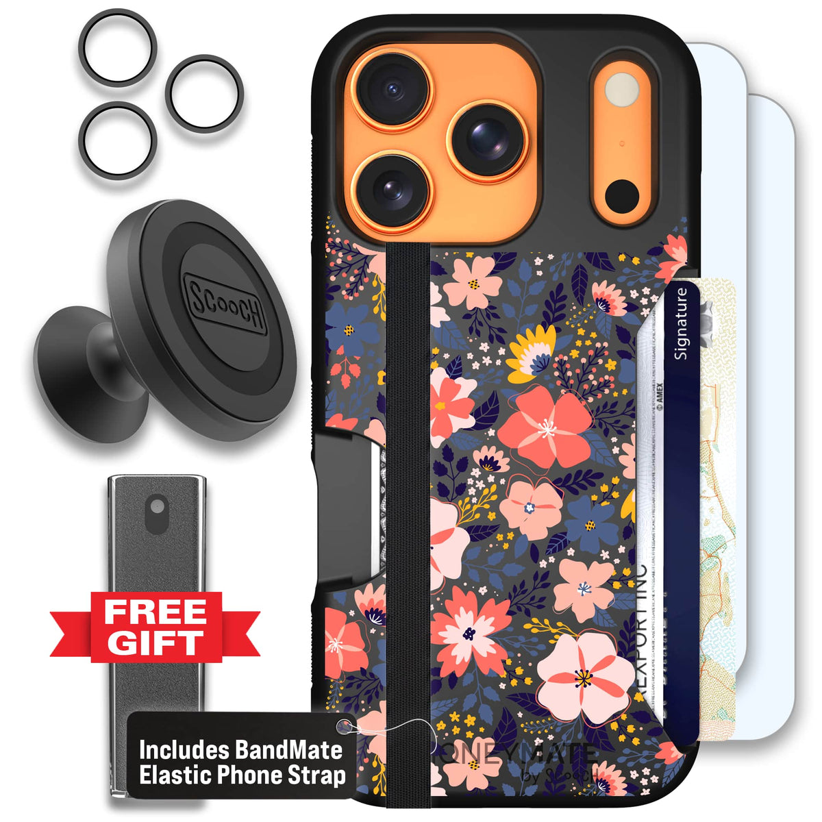 Moneymate - iPhone 17 Pro - Wildflowers - Defender Bundle