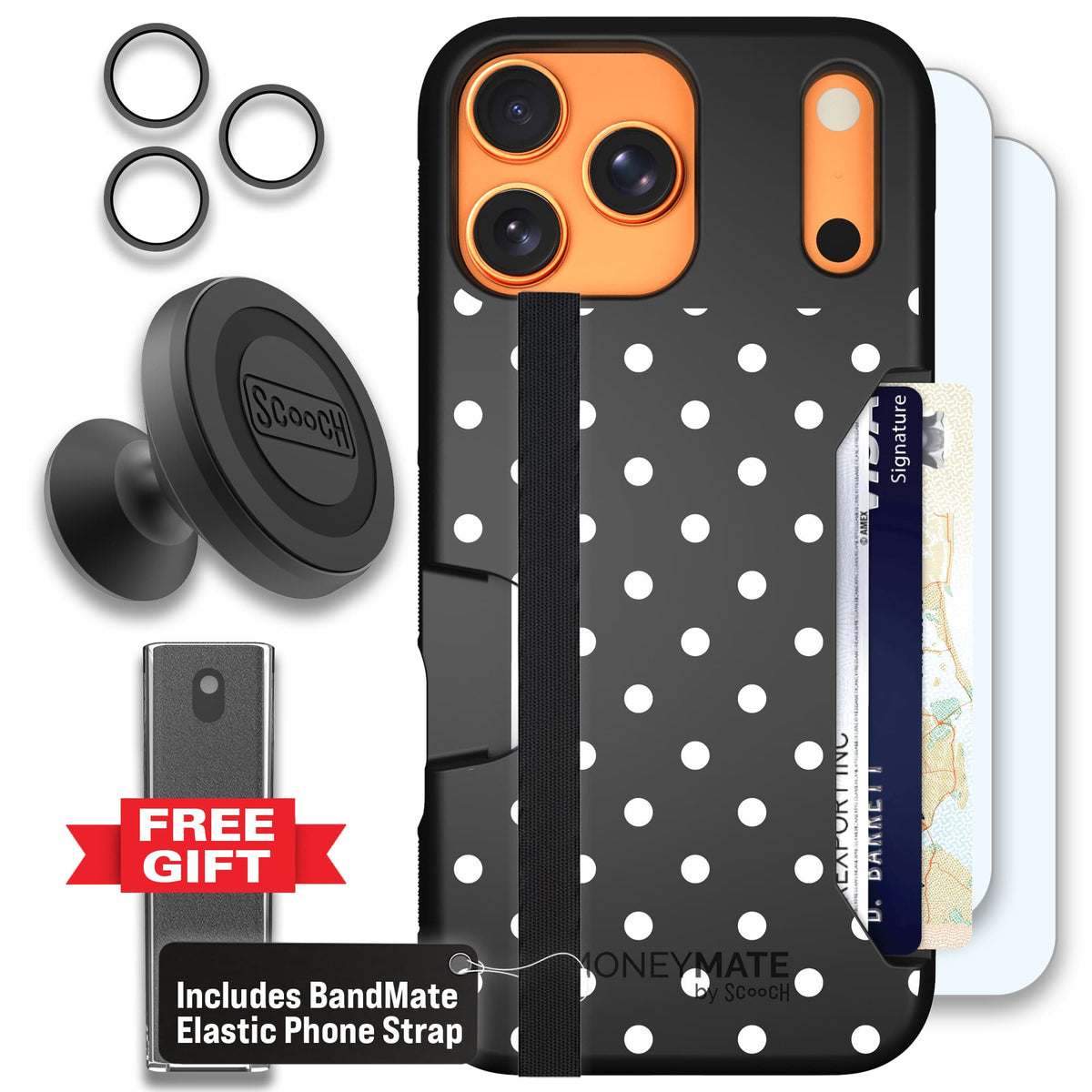 Moneymate - iPhone 17 Pro Max - Polka Dots - Defender Bundle