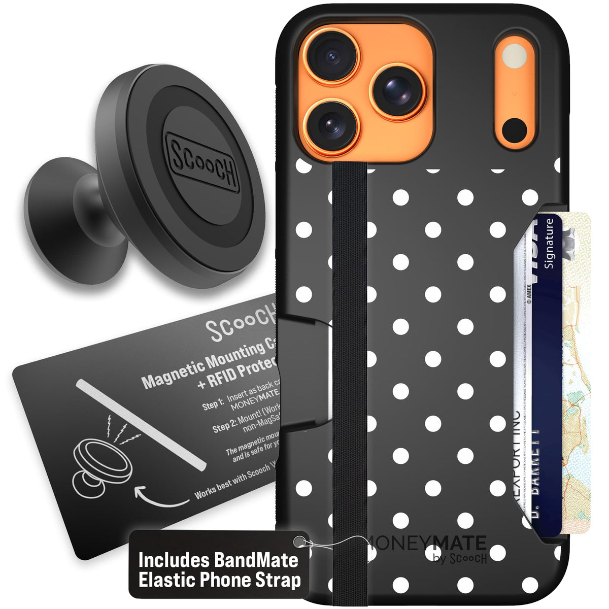 Moneymate - iPhone 17 Pro Max - Polka Dots - Starter Bundle