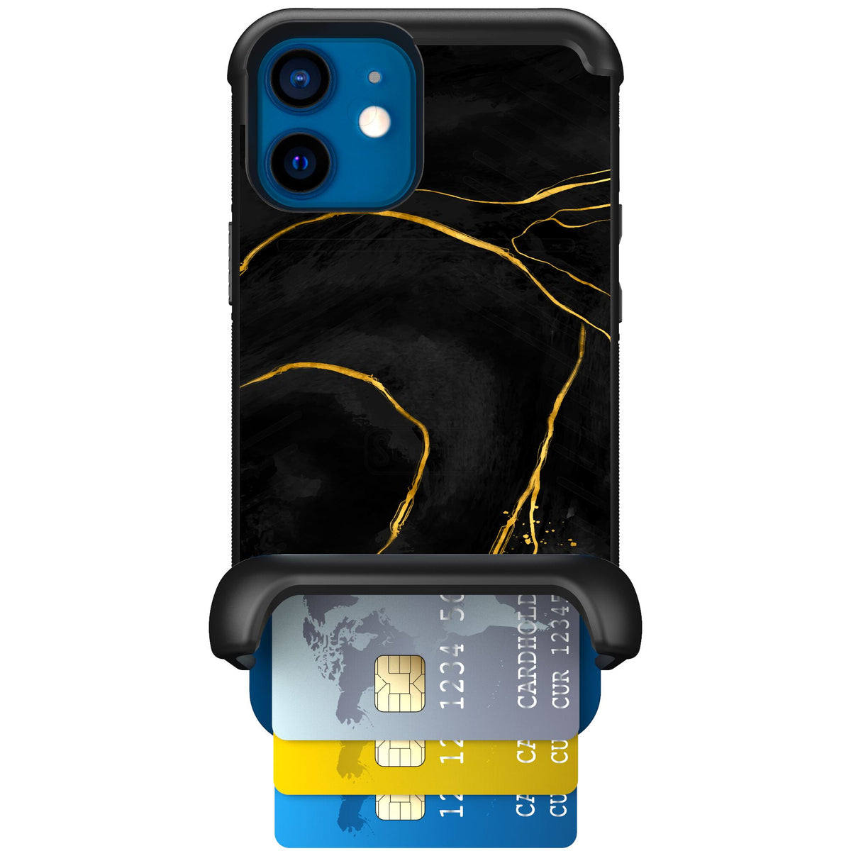 Wingmate Black Marble for iPhone 12 mini