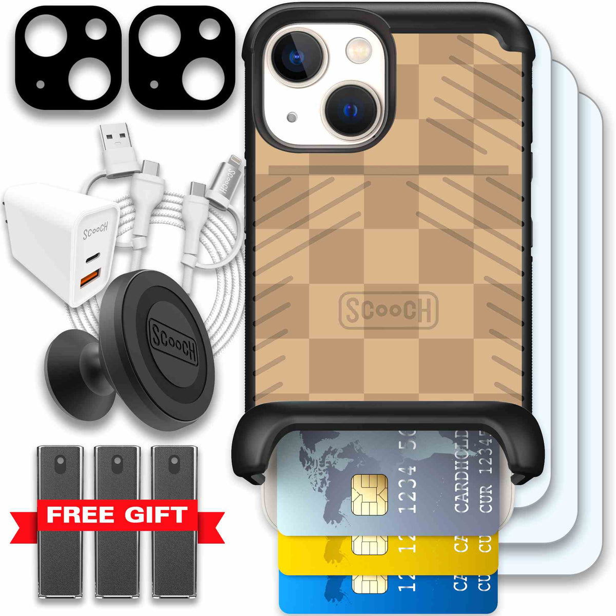 Checkered Beige | website | iPhone 13 mini | Ultimate Bundle