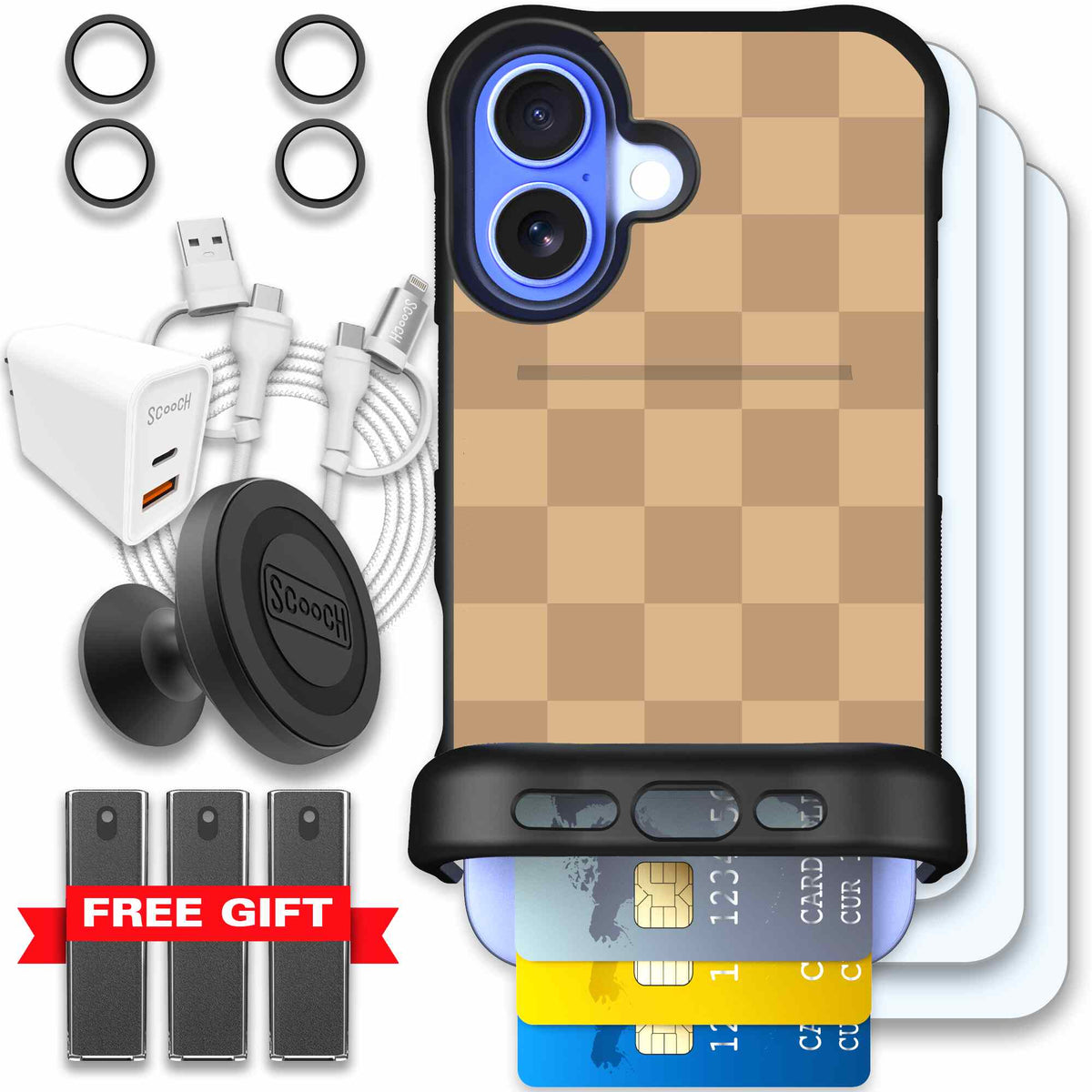 Checkered Beige | website | iPhone 16 | Ultimate Bundle