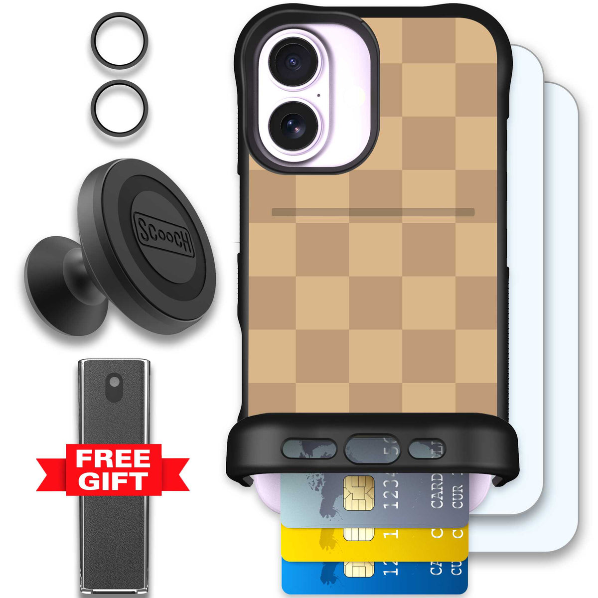Checkered Beige | website | iPhone 17 | Defender Bundle