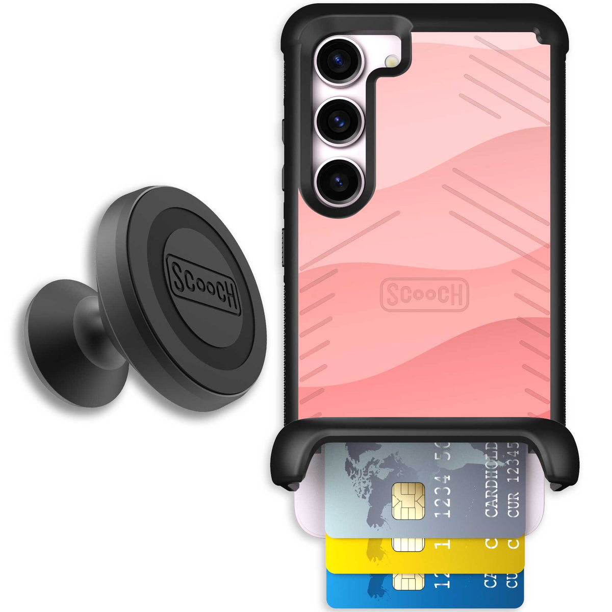 Wingmate Pink Waves for Galaxy S23 - Starter Bundle