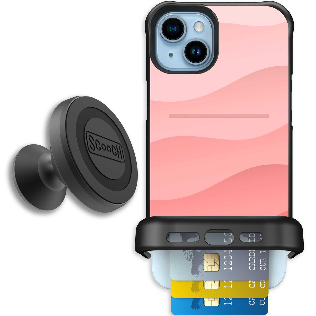 Wingmate Pink Waves for iPhone 15 Plus - Starter Bundle