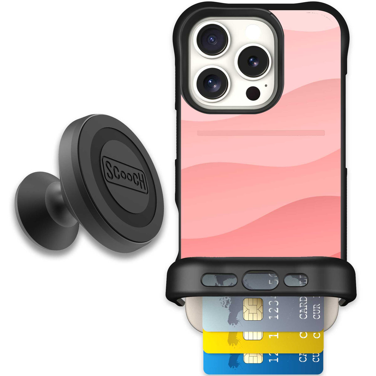 Wingmate Pink Waves for iPhone 16 Pro - Starter Bundle