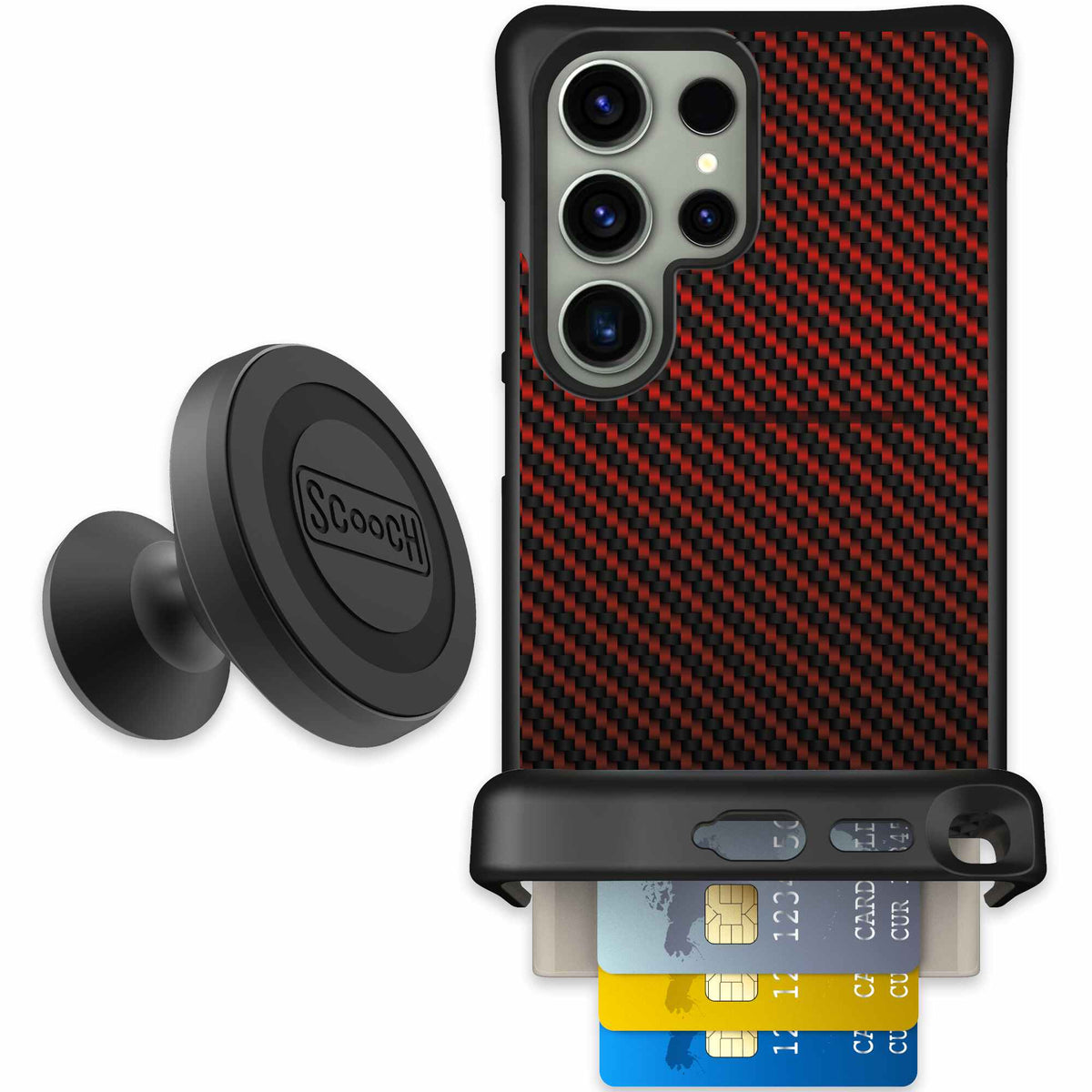 Red Carbon Fiber | website | Galaxy S24 Ultra | Starter Bundle