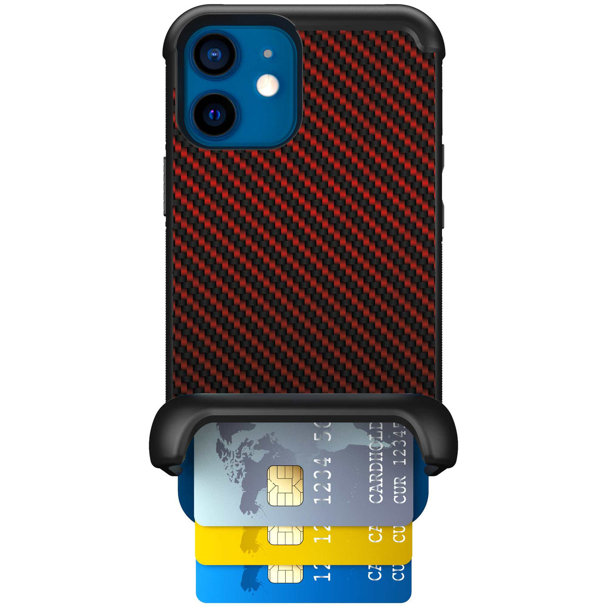 Red Carbon Fiber | website | iPhone 12 mini | Case