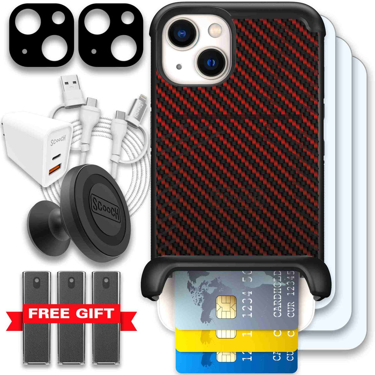 Red Carbon Fiber | website | iPhone 13 | Ultimate Bundle