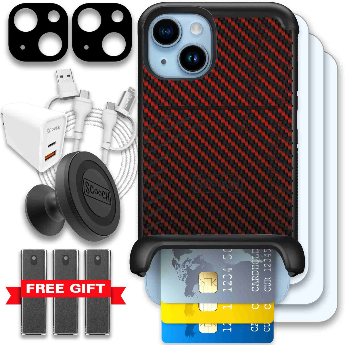 Red Carbon Fiber | website | iPhone 14 | Ultimate Bundle