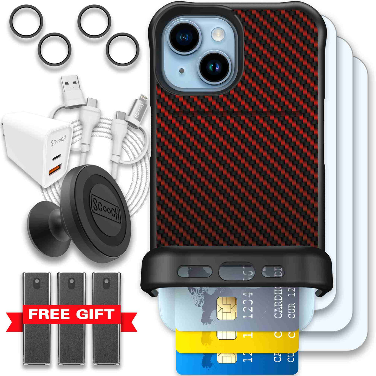 Red Carbon Fiber | website | iPhone 15 | Ultimate Bundle