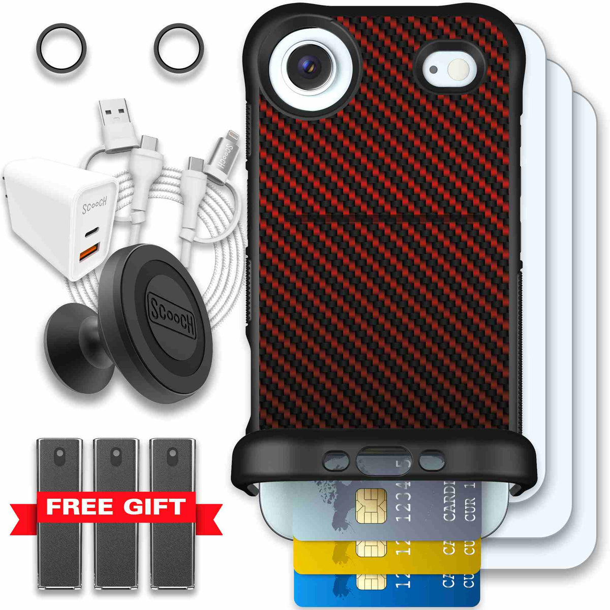 Red Carbon Fiber | website | iPhone Air | Ultimate Bundle