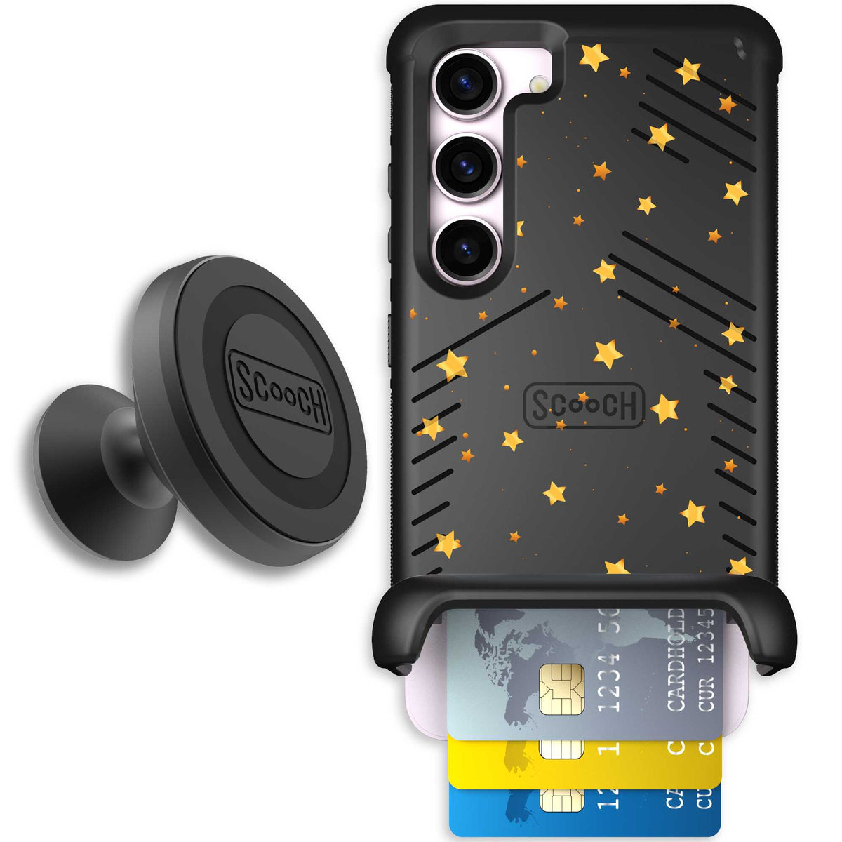 Wingmate Gold Stars for Galaxy S23 - Starter Bundle