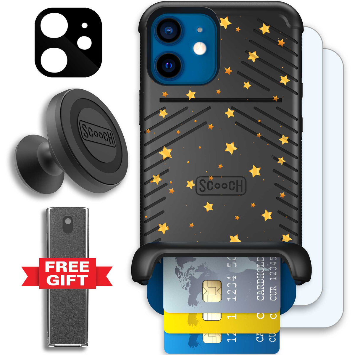 Wingmate Gold Stars for iPhone 12 - Defender Bundle