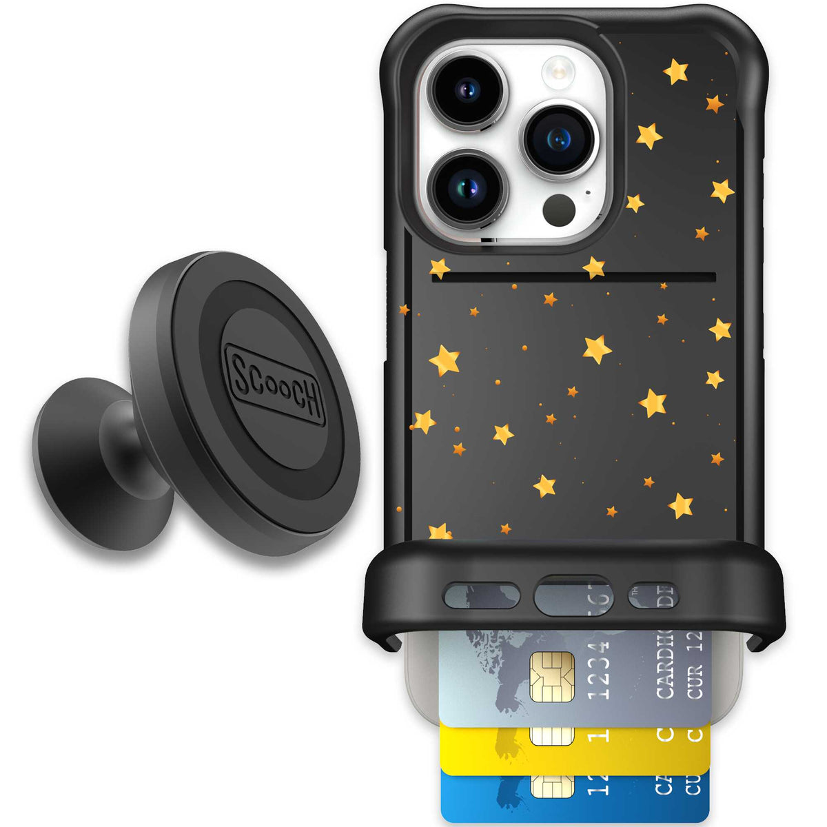 Wingmate Gold Stars for iPhone 15 Pro - Starter Bundle