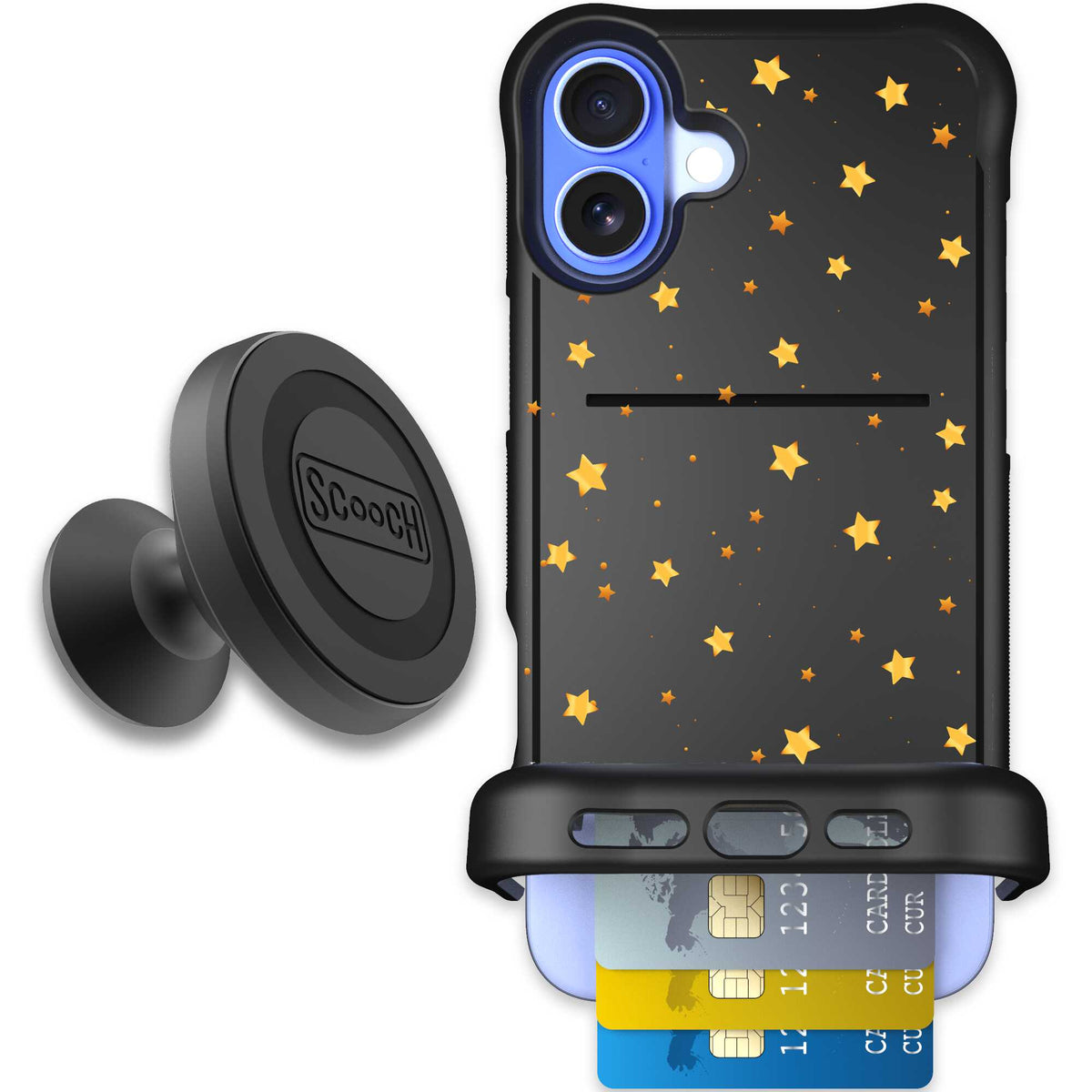 Wingmate Gold Stars for iPhone 16 Plus - Starter Bundle