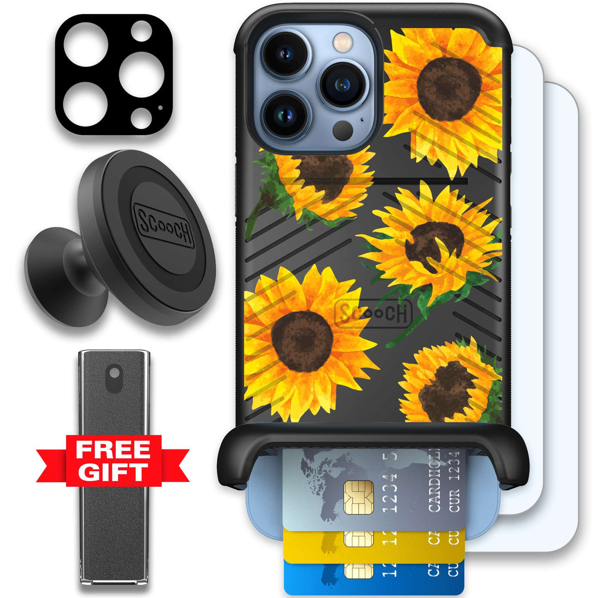 WMTE SUNFLFRZ iPhone 13 Pro Max Defender Bundle