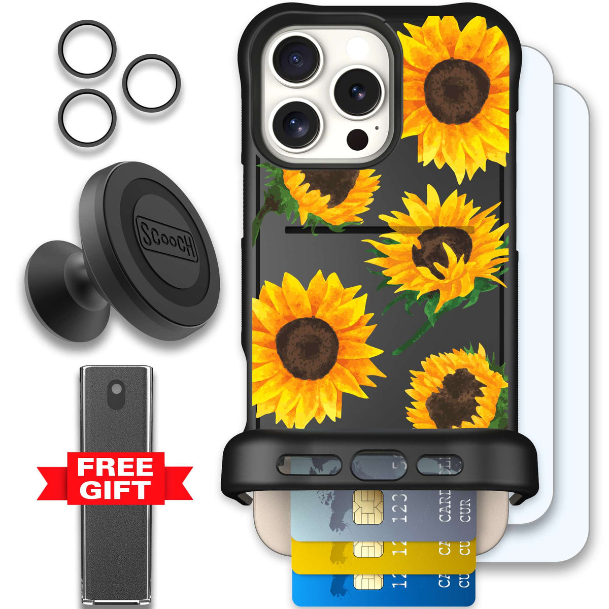 WMTE SUNFLFRZ iPhone 16 Pro Max Defender Bundle