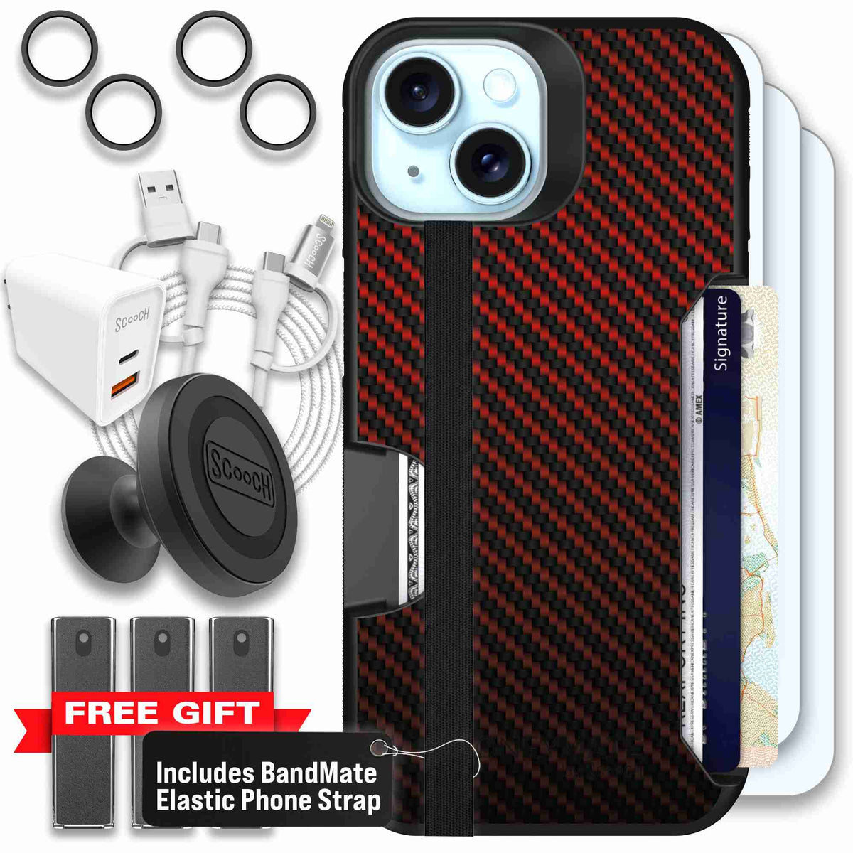 Red Carbon Fiber | website | iPhone 15 | Ultimate Bundle