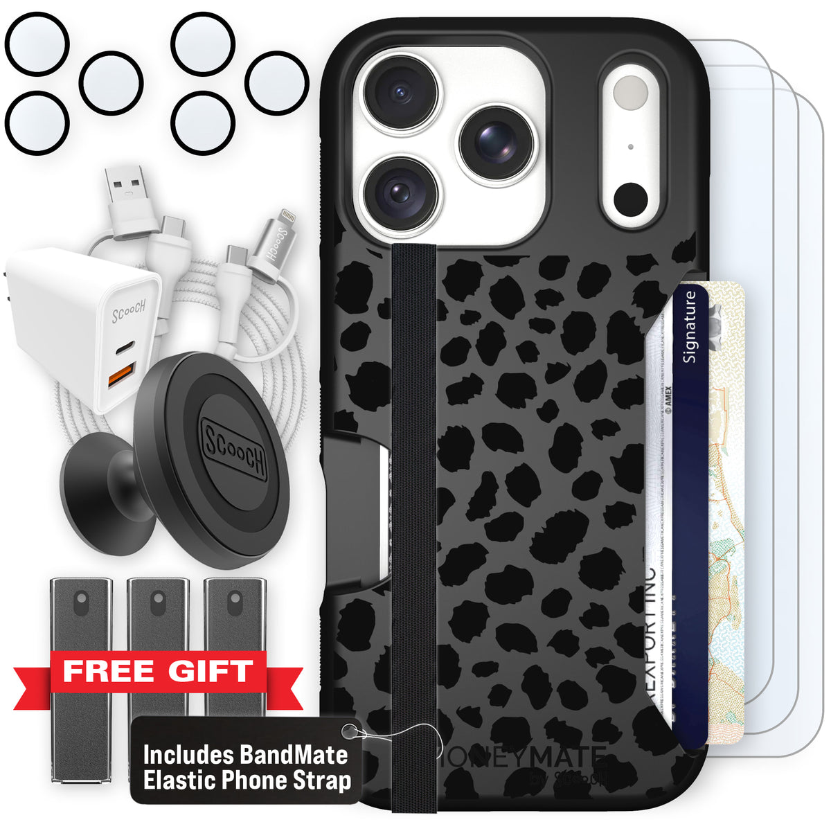 Moneymate Black Leopard for iPhone 18 Pro — Ultimate Bundle