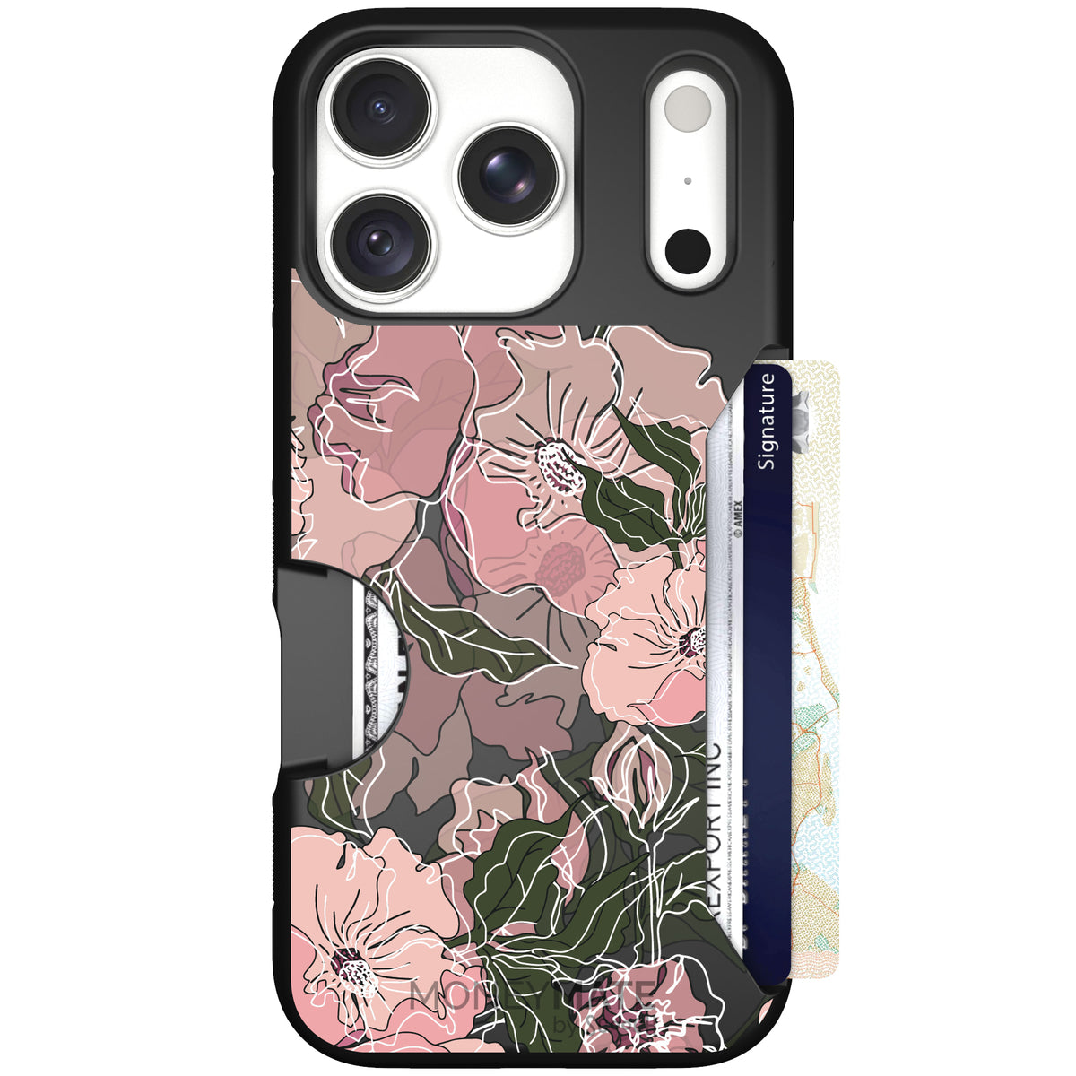 Moneymate Blush Botanical for iPhone 18 Pro — case