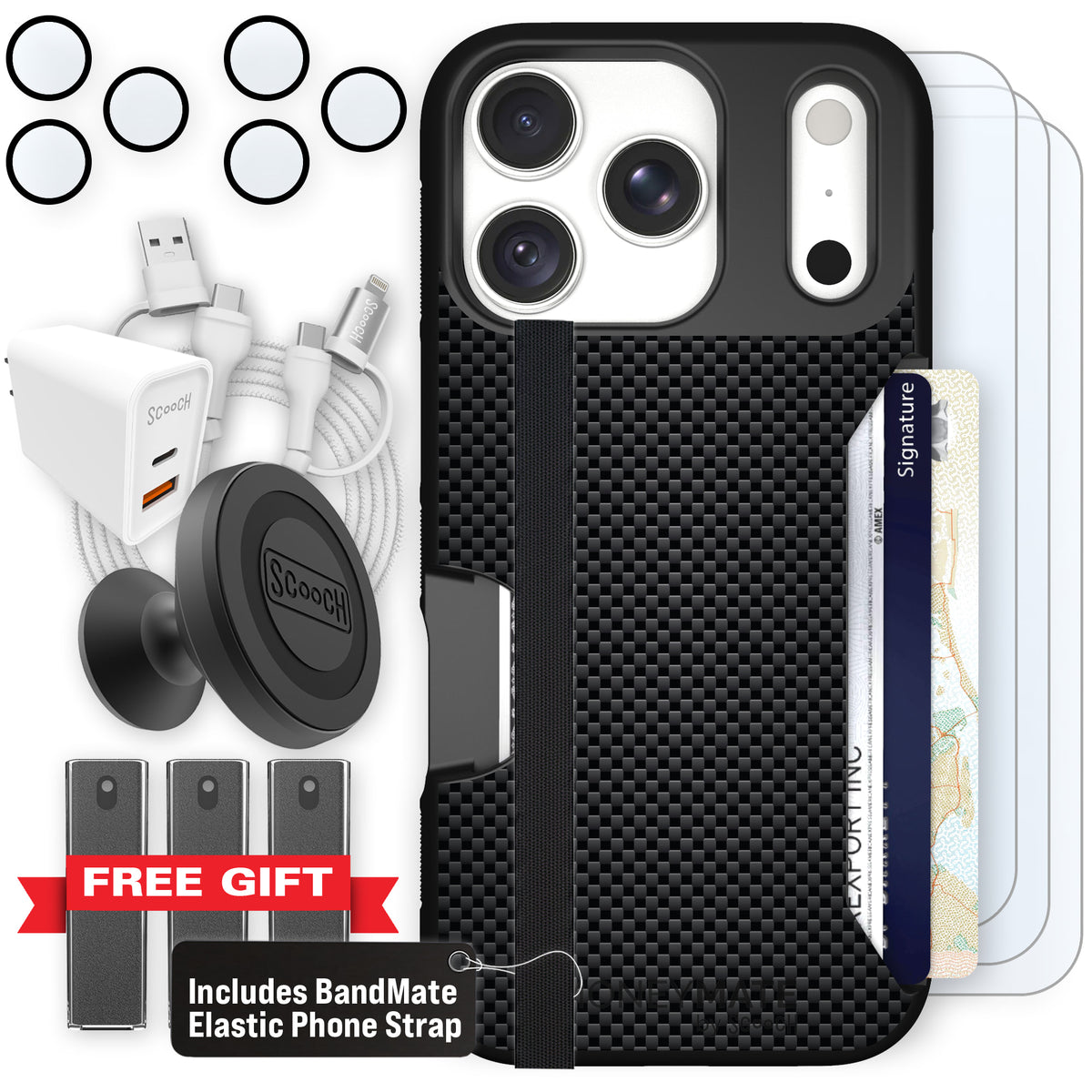 Moneymate Carbon Fiber for iPhone 18 Pro — Ultimate Bundle