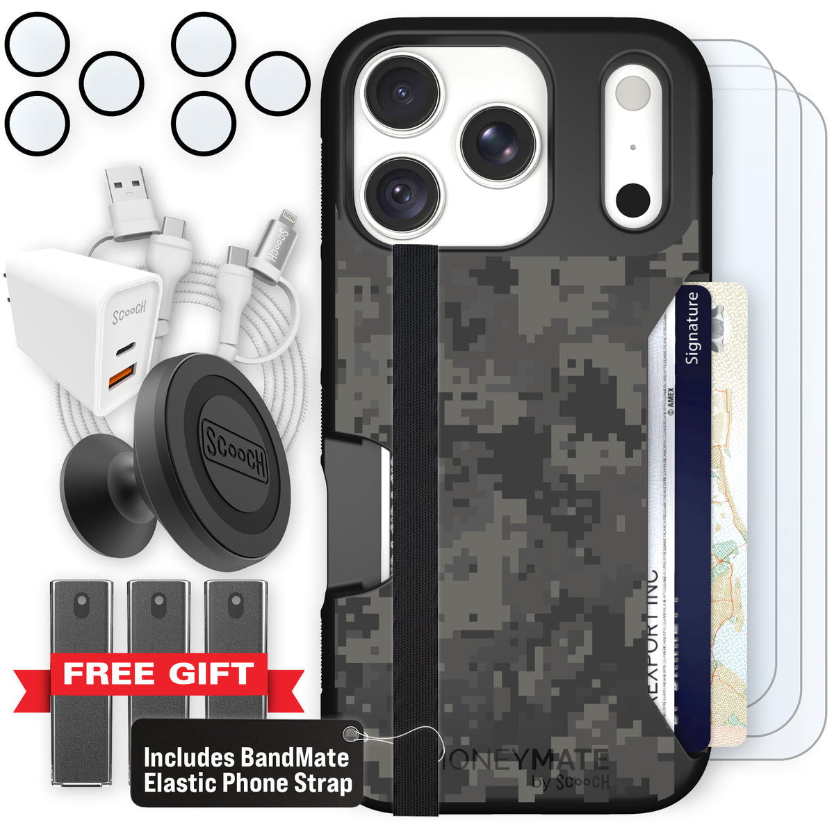 Moneymate Digi Camo for iPhone 18 Pro — Ultimate Bundle