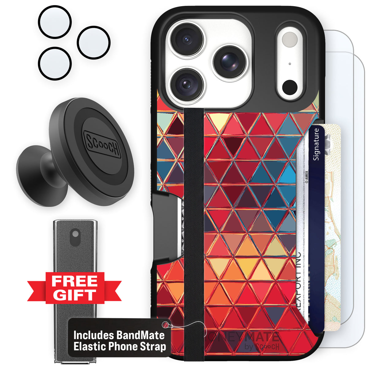 Moneymate Festive Glass for iPhone 18 Pro — Defender Bundle