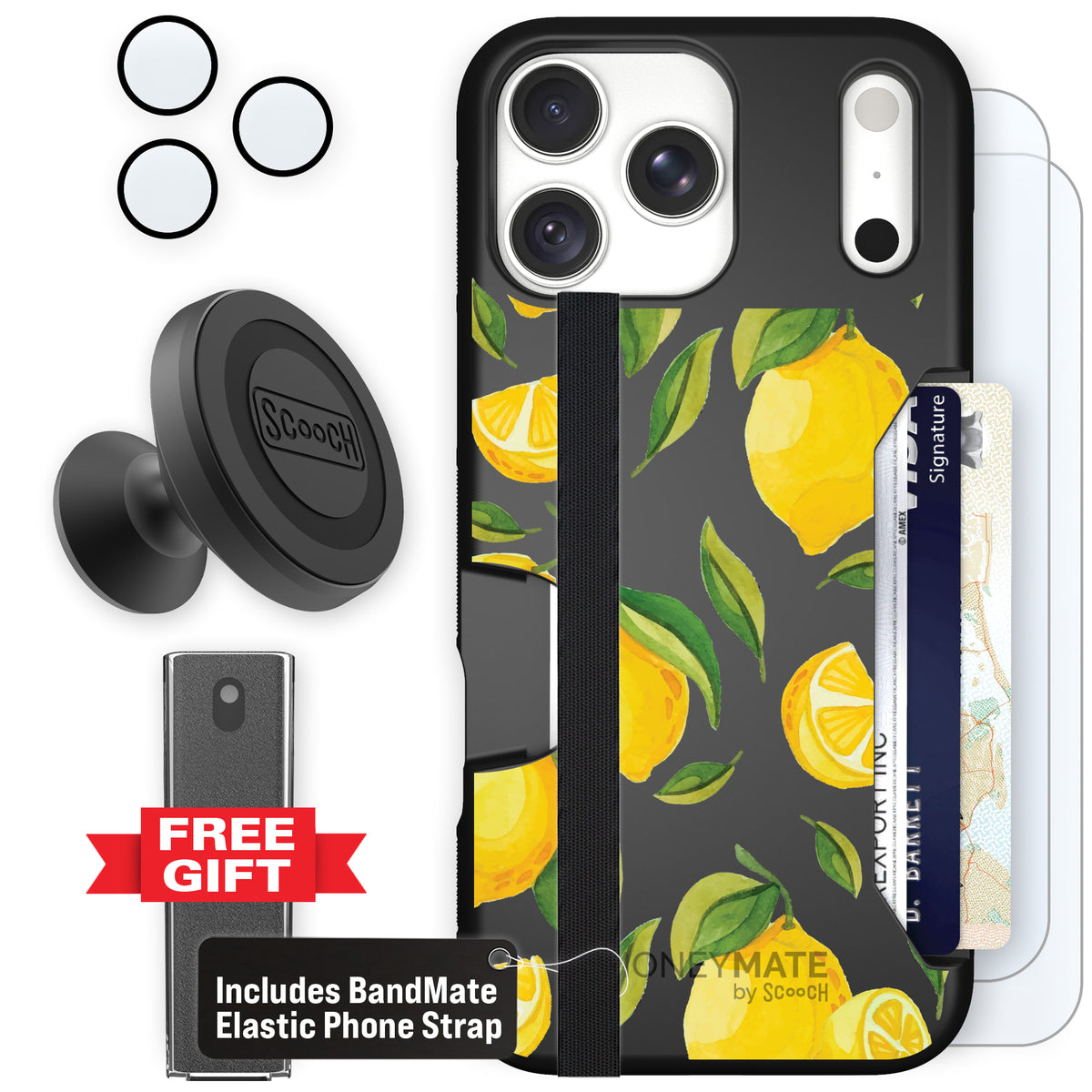 Moneymate Amalfi Lemons for iPhone 18 Pro Max — Defender Bundle