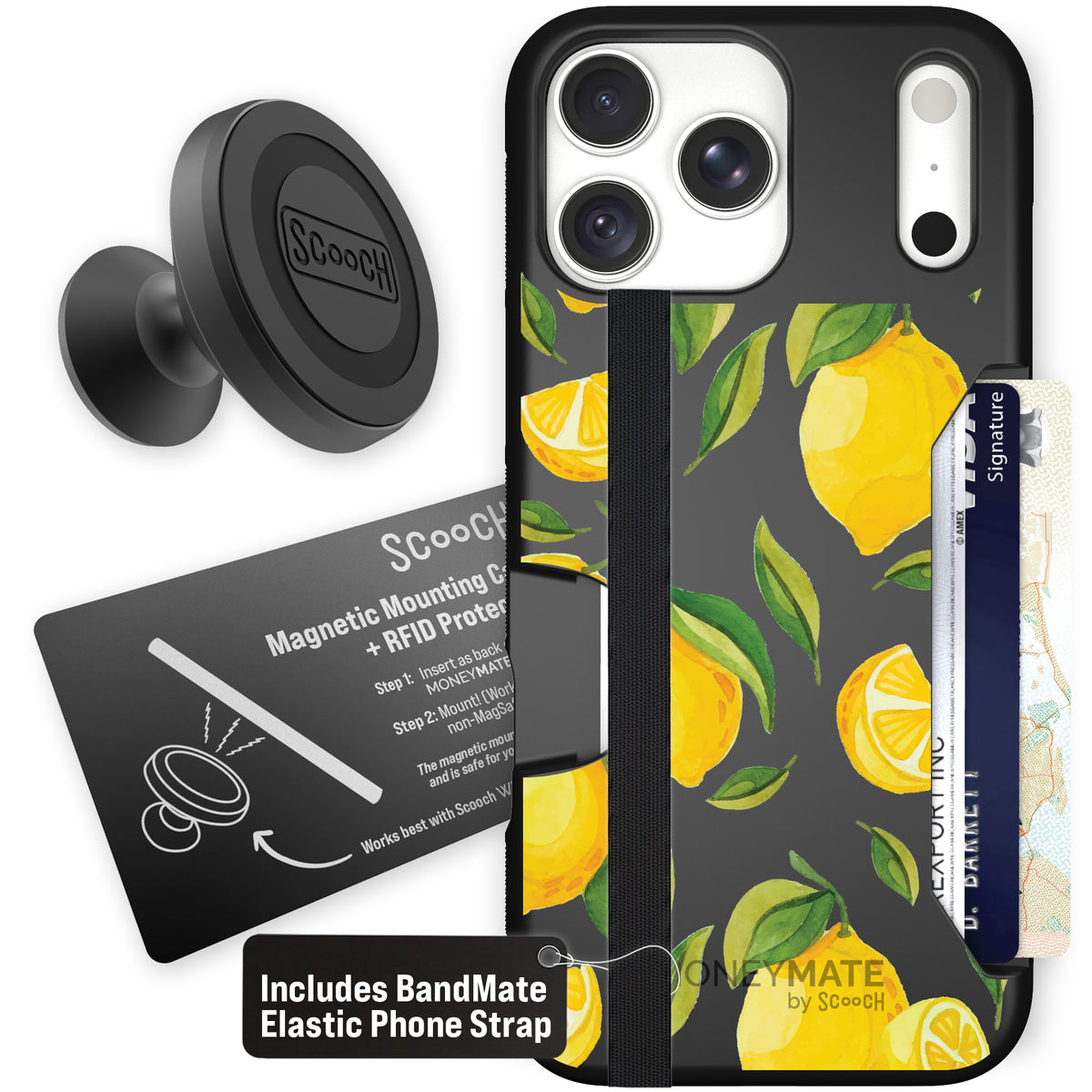 Moneymate Amalfi Lemons for iPhone 18 Pro Max — Starter Bundle