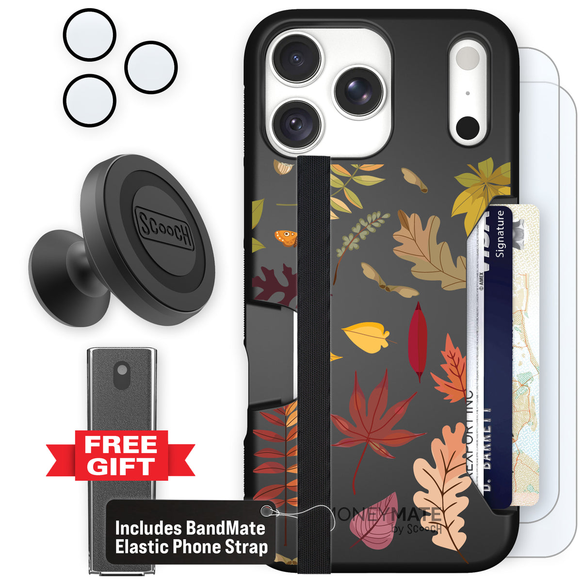 Moneymate Autumn Leaves for iPhone 18 Pro Max — Defender Bundle