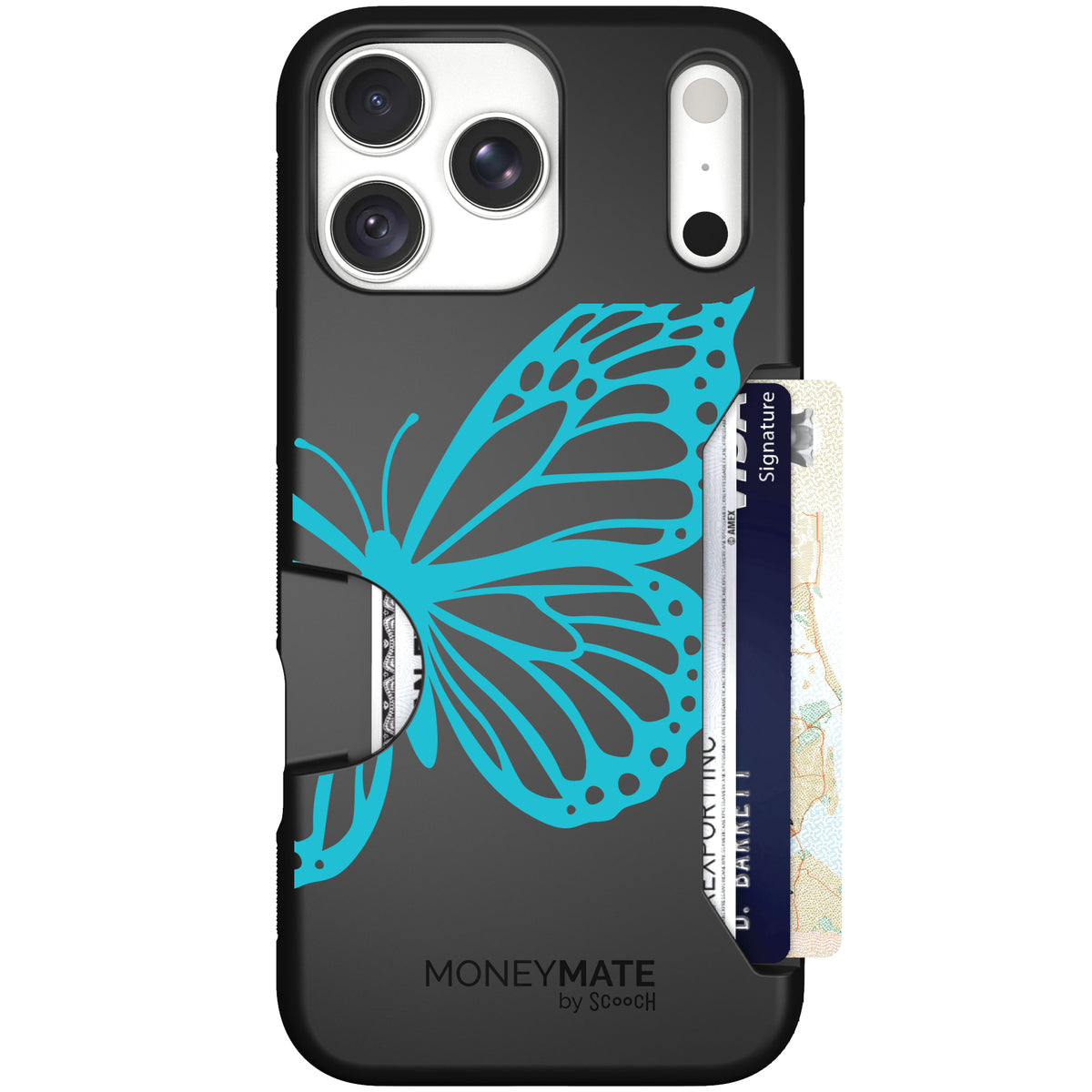 Moneymate Azure Butterfly for iPhone 18 Pro Max — case