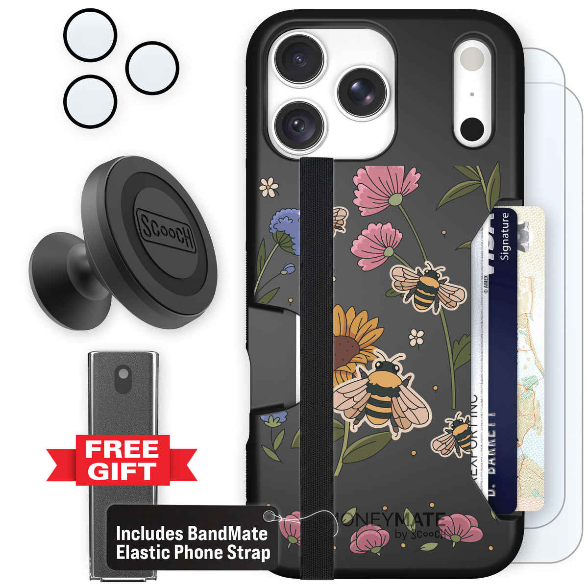 Moneymate Bee Happy for iPhone 18 Pro Max — Defender Bundle