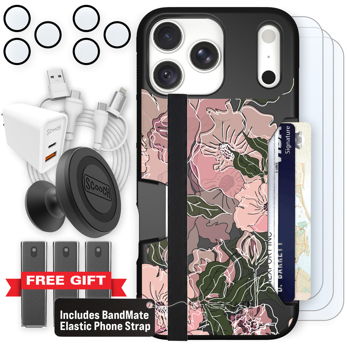 Moneymate Blush Botanical for iPhone 18 Pro Max — Ultimate Bundle