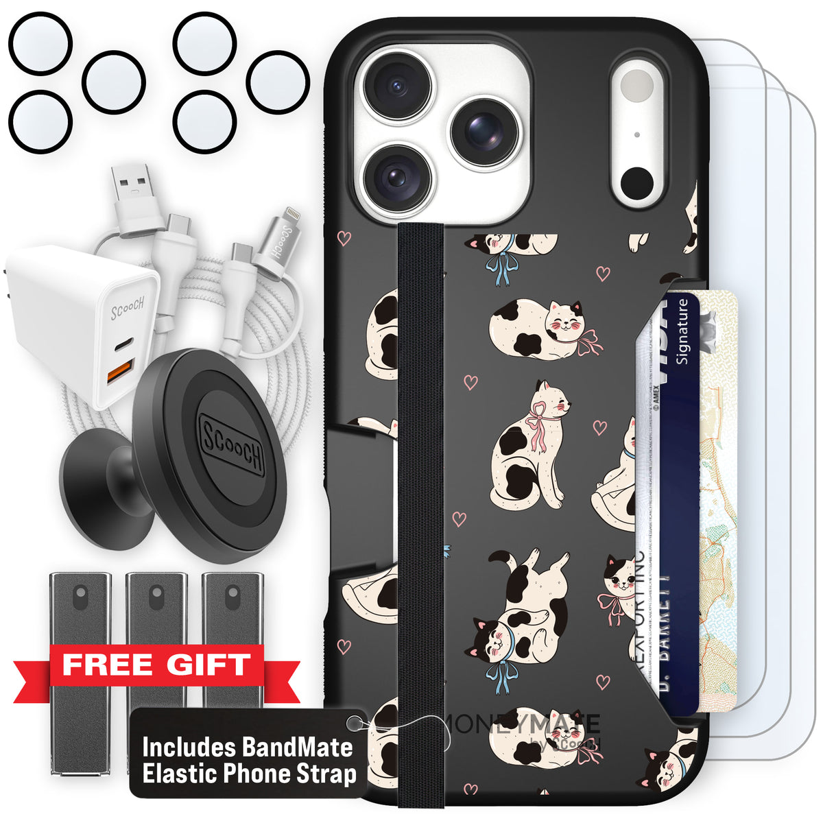 Moneymate Bow Kitties for iPhone 18 Pro Max — Ultimate Bundle