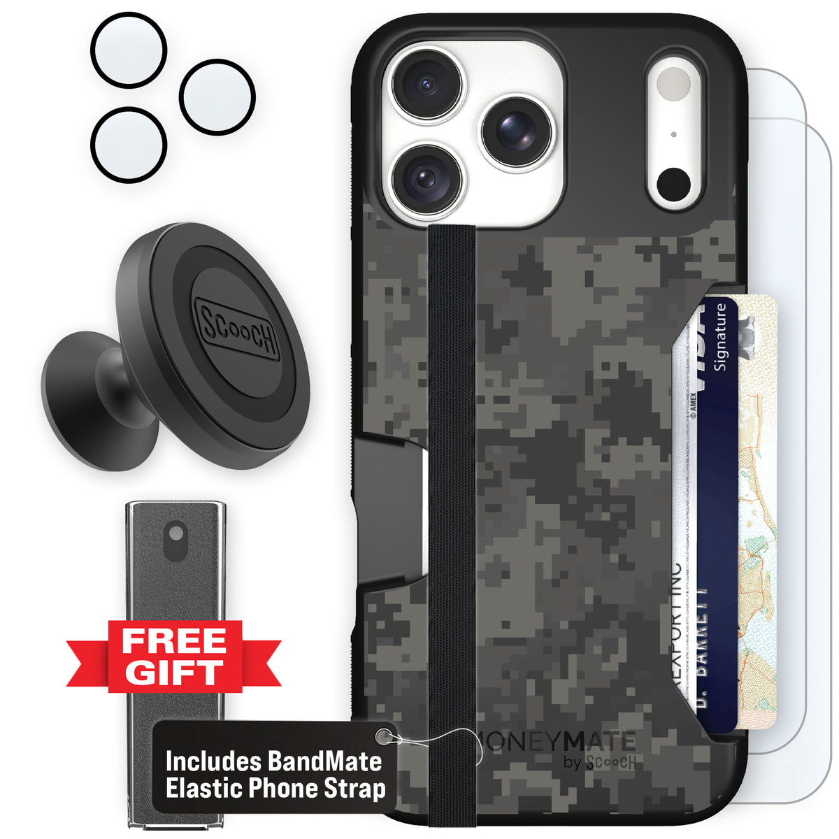 Moneymate Digi Camo for iPhone 18 Pro Max — Defender Bundle