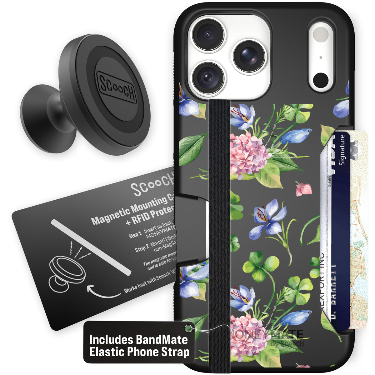 Moneymate Lucky Hydrangea for iPhone 18 Pro Max — Starter Bundle