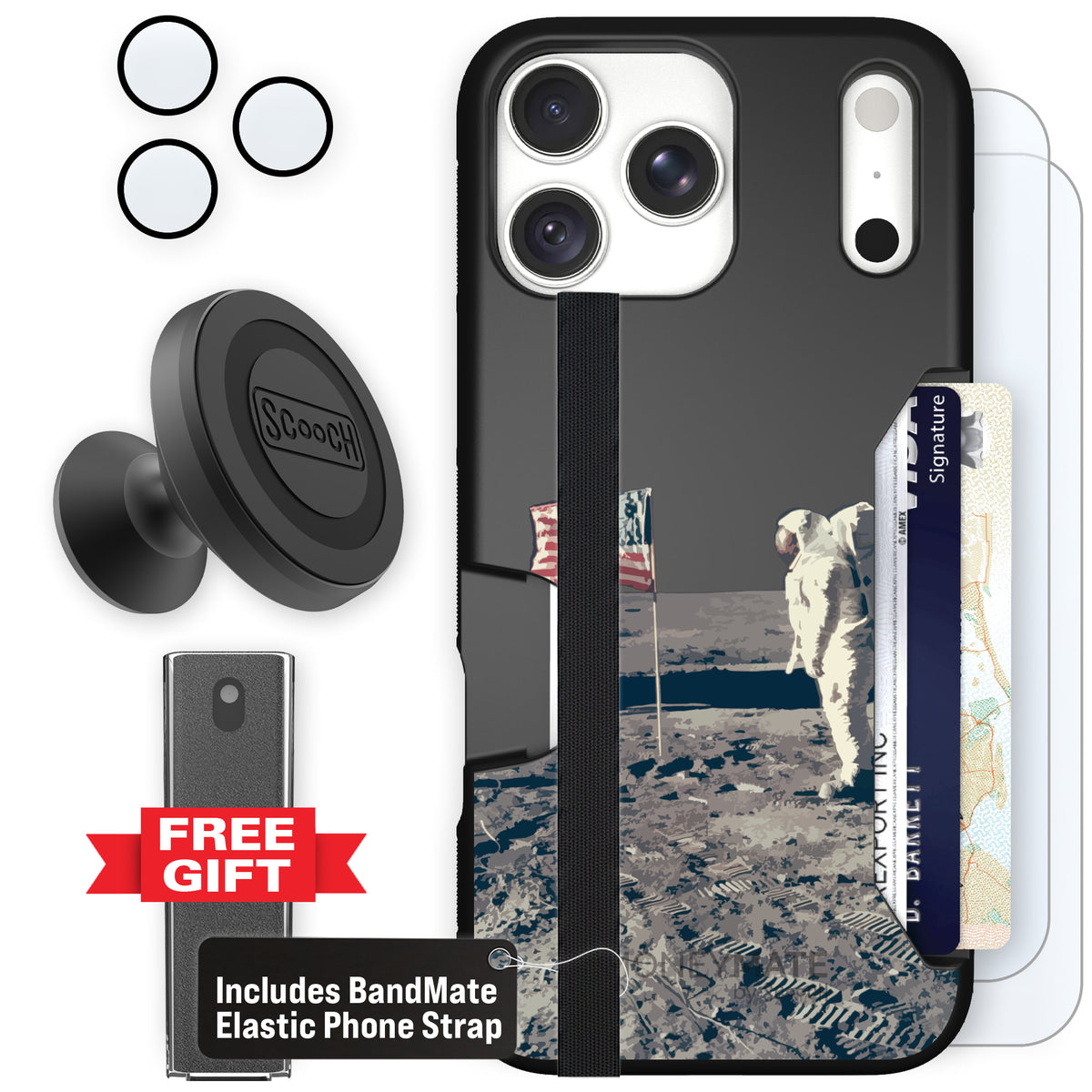 Moneymate Lunar Landing for iPhone 18 Pro Max — Defender Bundle