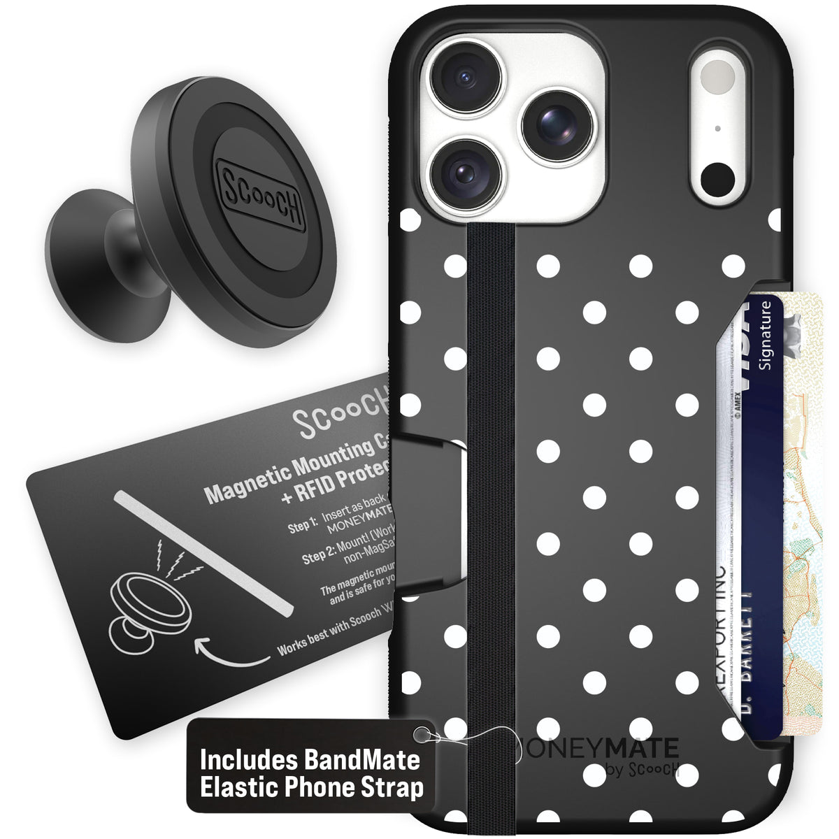 Moneymate Polka Dots for iPhone 18 Pro Max — Starter Bundle