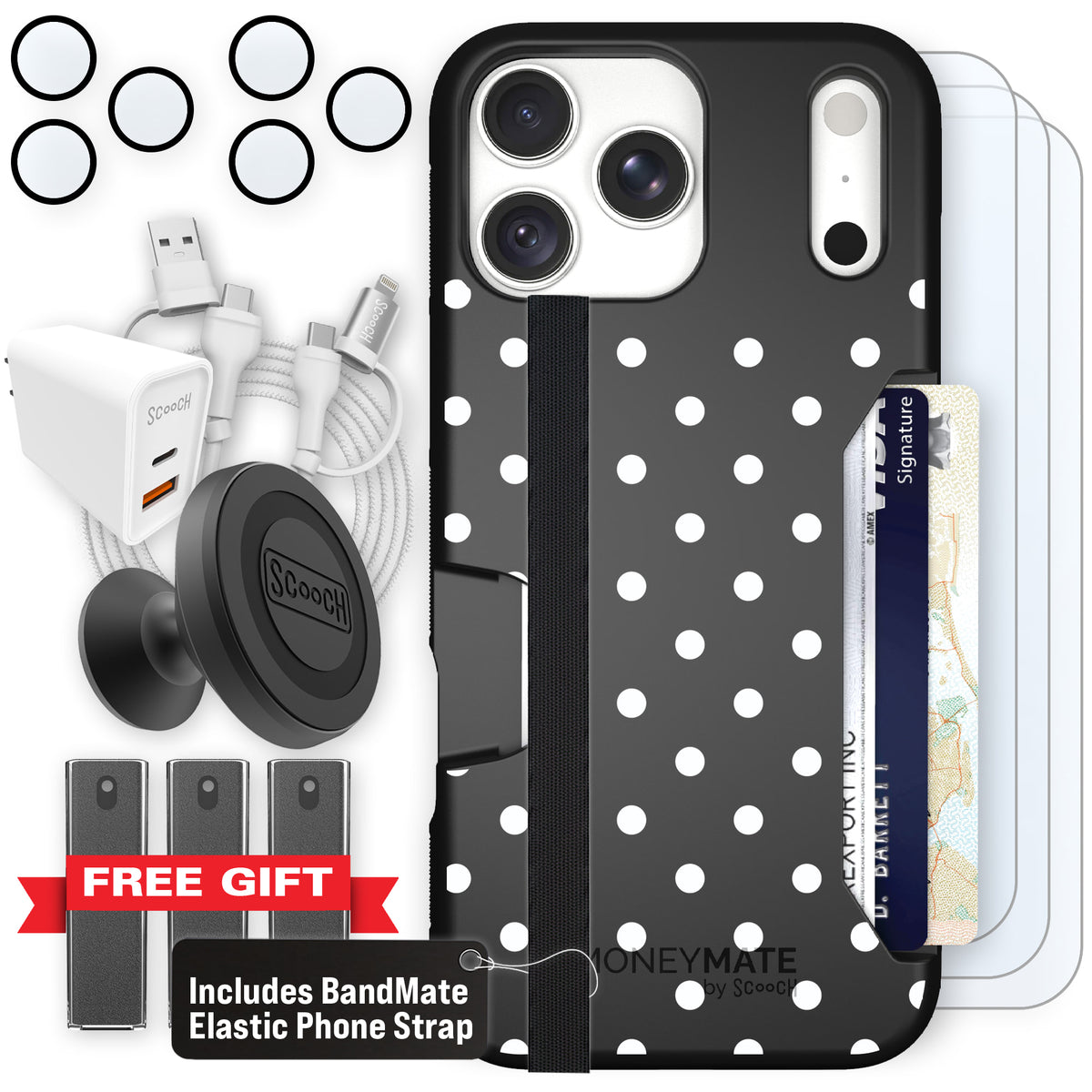 Moneymate Polka Dots for iPhone 18 Pro Max — Ultimate Bundle