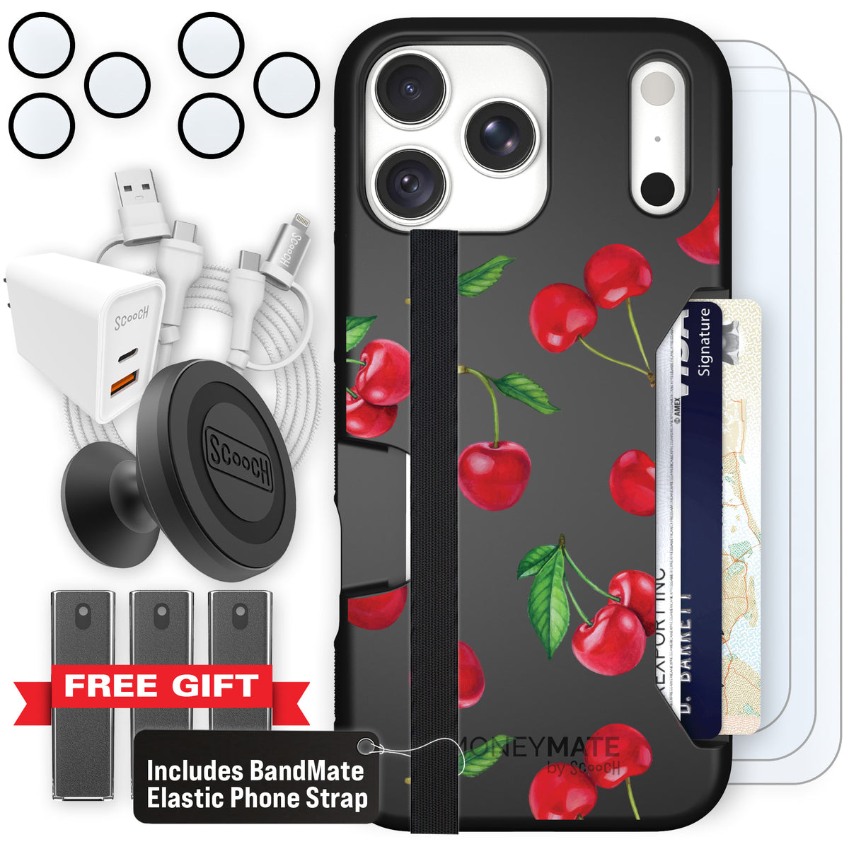 Moneymate Very Cherry for iPhone 18 Pro Max — Ultimate Bundle