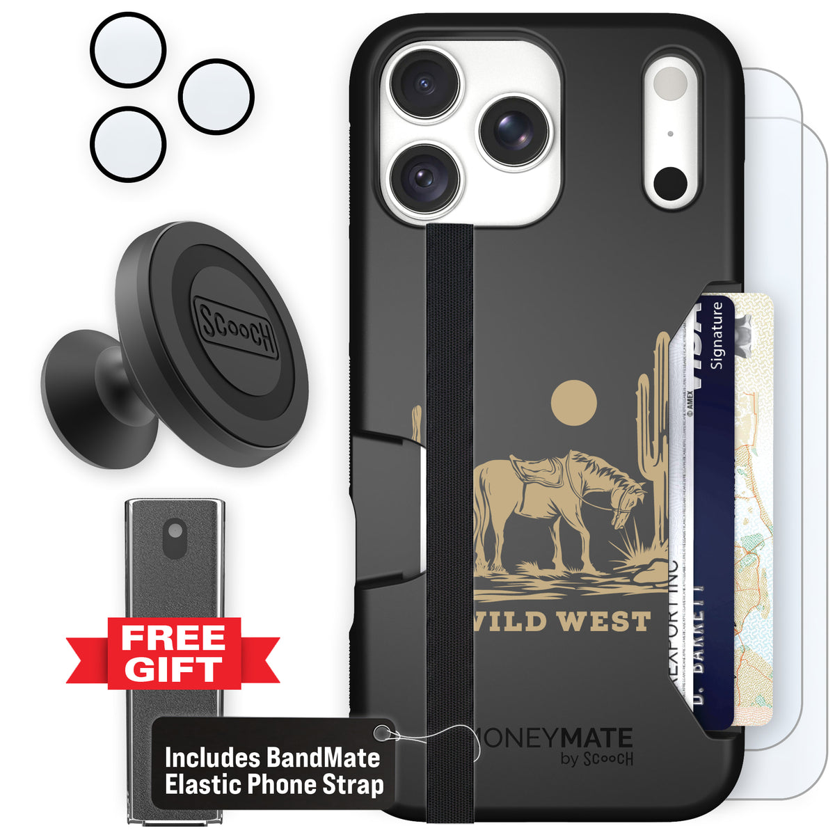 Moneymate Wild West for iPhone 18 Pro Max — Defender Bundle