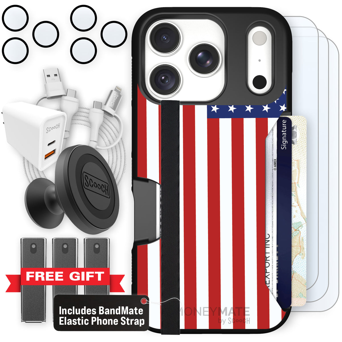 Moneymate Stars and Stripes for iPhone 18 Pro — Ultimate Bundle