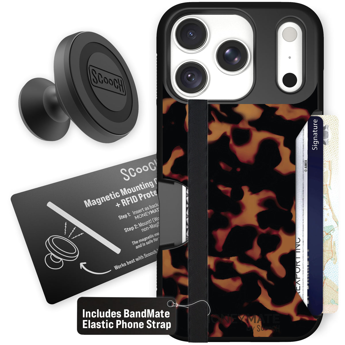 Moneymate Tortoise Shell for iPhone 18 Pro — Starter Bundle